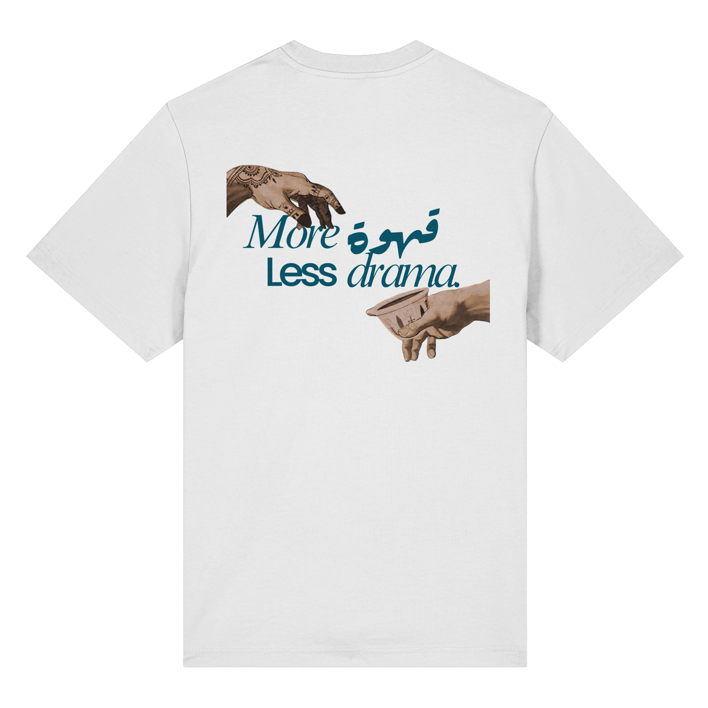 Hoodie "more qahwa less drama" - Organic Heavy T-Shirt