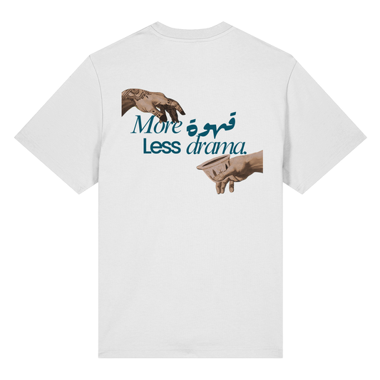 Hoodie "more qahwa less drama" - Organic Heavy T-Shirt