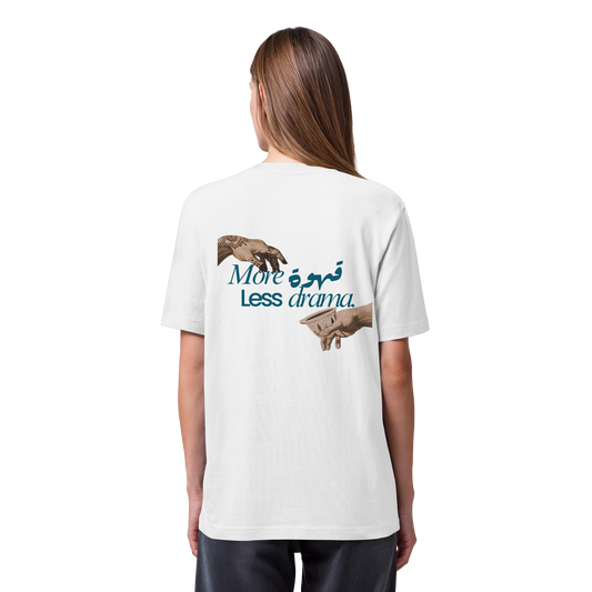 Hoodie "more qahwa less drama" - Organic Heavy T-Shirt