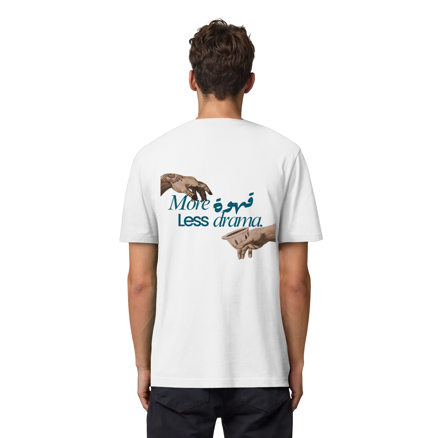 Hoodie "more qahwa less drama" - Organic Heavy T-Shirt